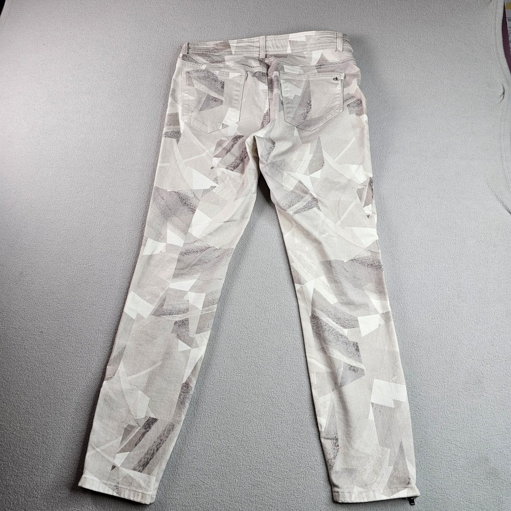 Calvin Klein Skinny Jeans Women 31W Grey Printed Zip Ankle Skinny Fit‎ Zip Fly - Picture 7 of 13